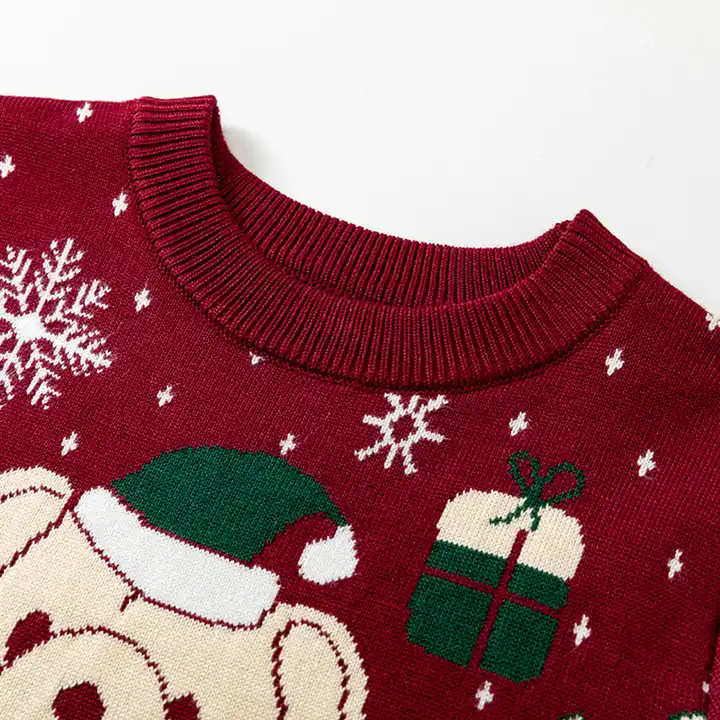 Winter Children Toddler Pullover Cartoon Sweaters Knitted Christmas Sweater For Kids