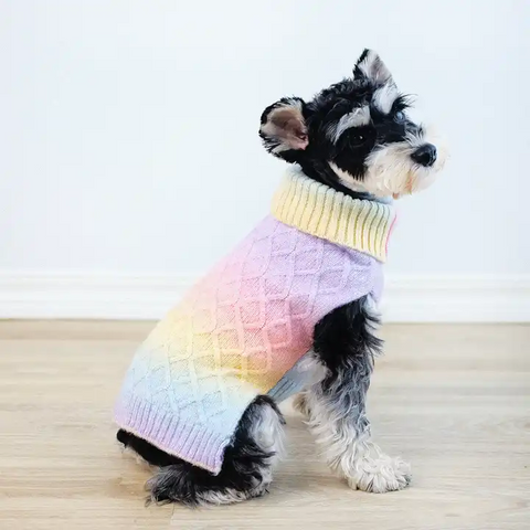  Stylish Simple Pet Lapel Sweater