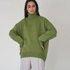 Solid Color Oversized Pullover Women's Sweater