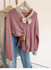 Bowknot Pullover Women's Sweater