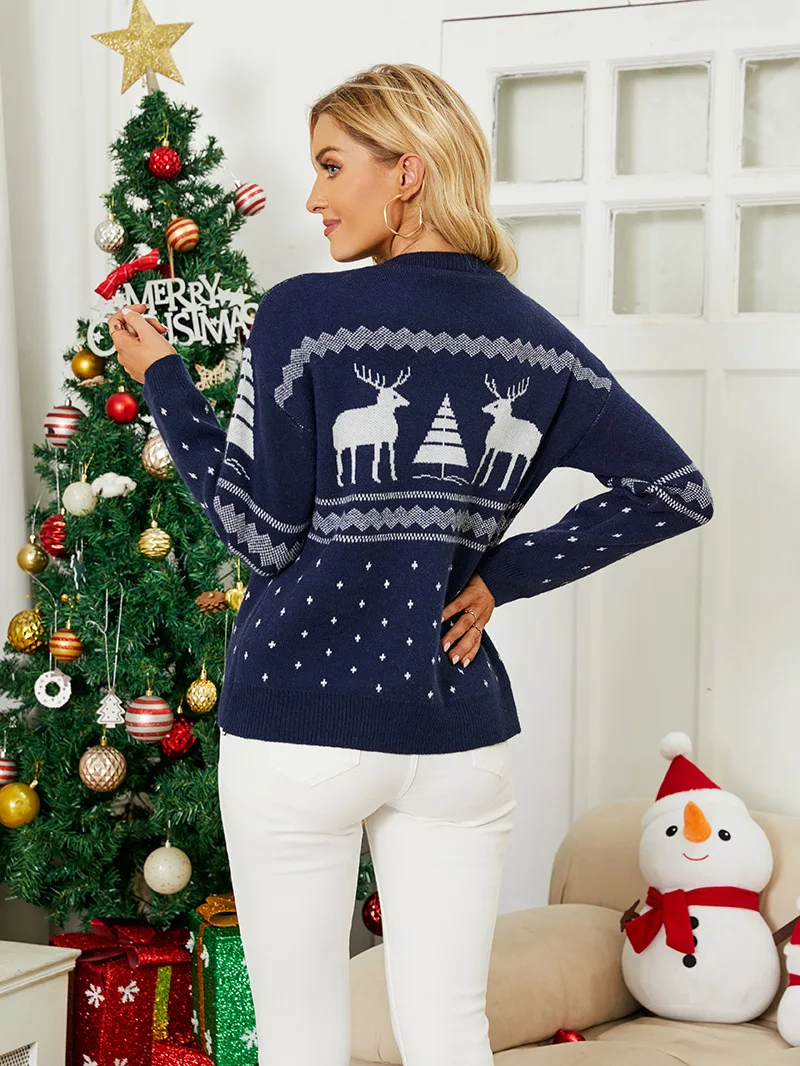 Women Christmas Sweater Reindeer Christmas Jumpers