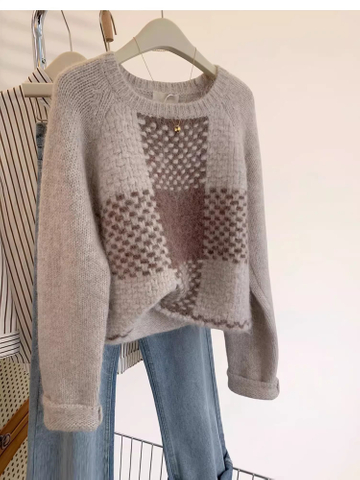 Black Loose Pullover Sweater for Women