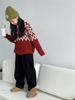 Girls' Faux Cashmere Red Sweater