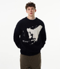 Gray Pullover Knit Sweater for Men