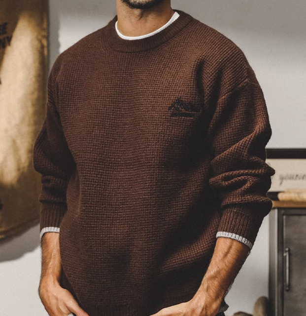 Men's Vintage Embroidered Sweater