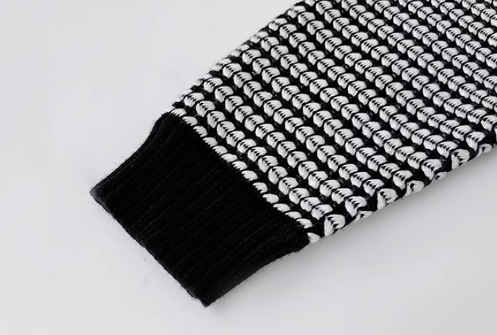Men's Striped Sweater detail