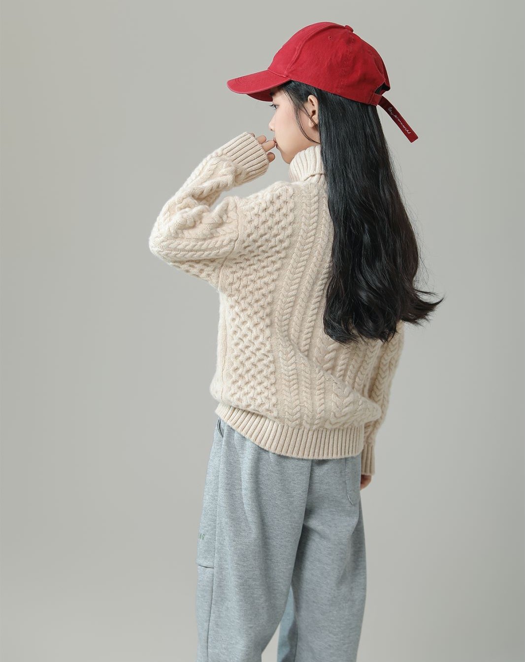 Girls' Half Wool Sweater