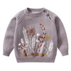 Floral Knit Children Winter Sweater