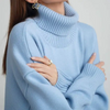 Solid Color Oversized Pullover Women's Sweater