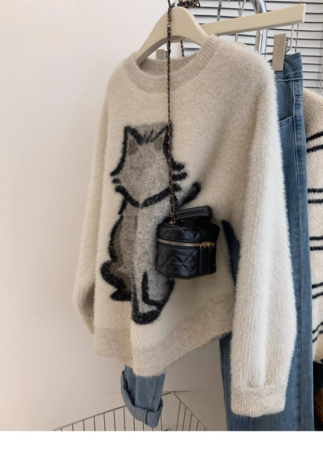 Cat Pullover Women's Sweater