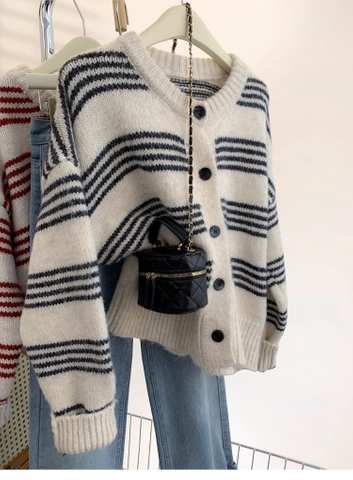 Pinstripe Women's Knit Sweater