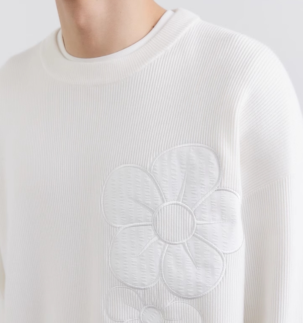 Embroidered Sweater white
