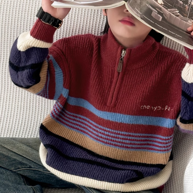 Half Turtleneck Children's Sweater