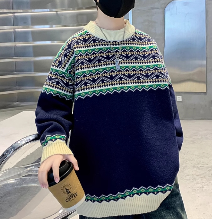 Boys' Round Neck Knitted Sweater