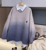 Boys' Gradient Crew Neck Sweater