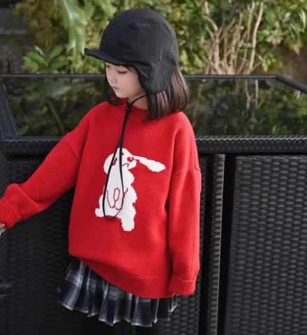 Children's Rabbit Knitted Sweater