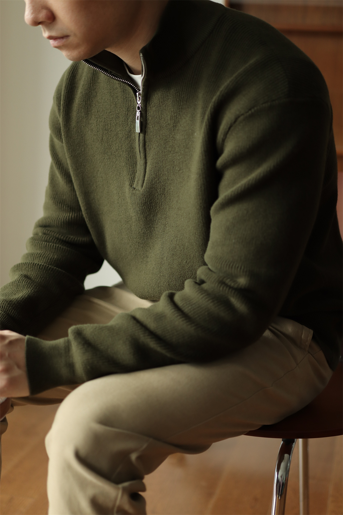 Men's green Business Pullover Sweater