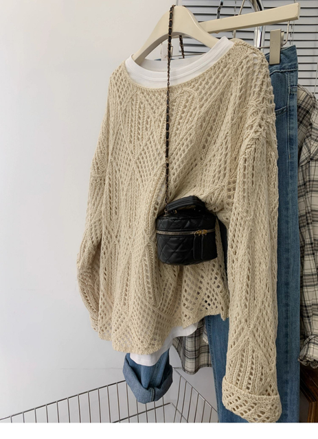 Hollow Out Women's Knitted Sweater