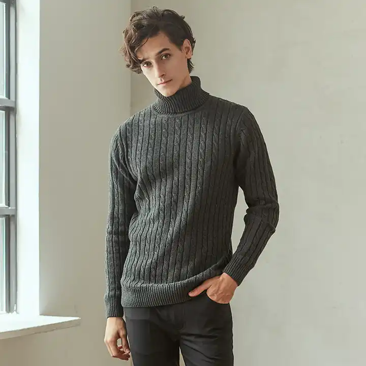  Turtle Neck Men's Knitted Sweater