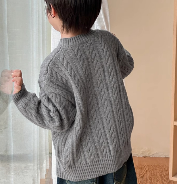 Children's Crew Neck Knitted Sweater