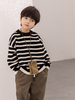 Boys\' Black And White Striped Sweater