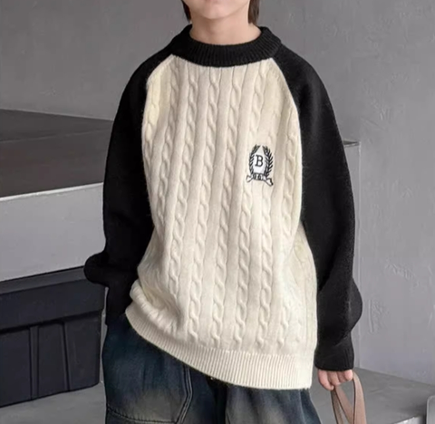 Boy's Simple Gray Sweater