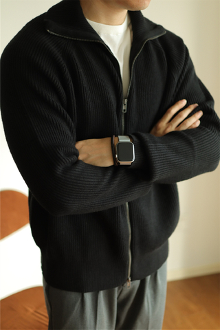 Men's Knitted Zipper Sweater