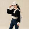 Girl Fashion Black White Long Sleeve