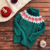 Long Sleeve Jacquard Knitted Sweater