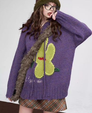 Hooded Loose Sweater for Women