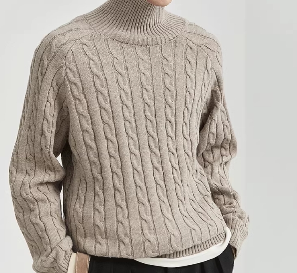 Men's Turtleneck Twist Sweater