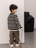 Boys\' Black And White Striped Sweater