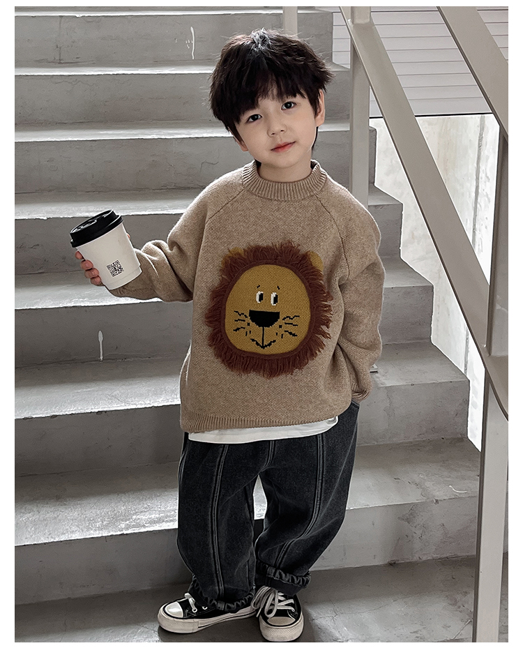 brown Pullover Sweater long sleeves