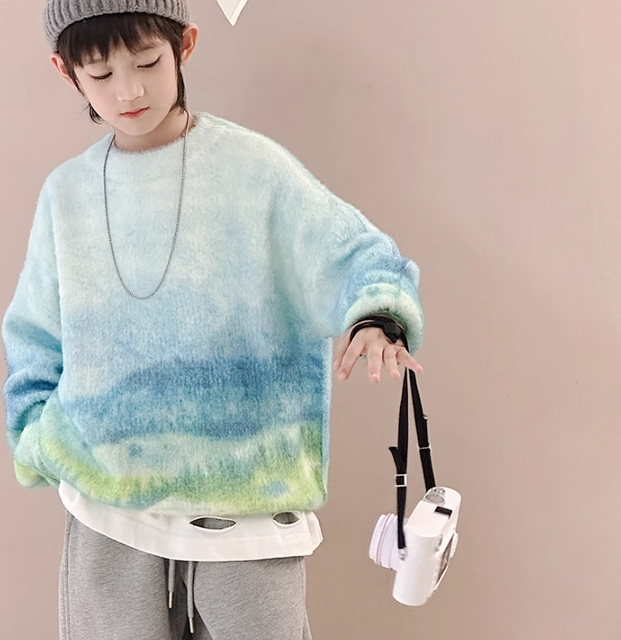 Boys' Gradient Blue Sweater