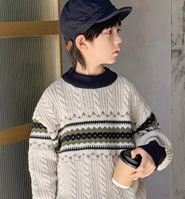 Boys' Vintage Thick Knit Sweater