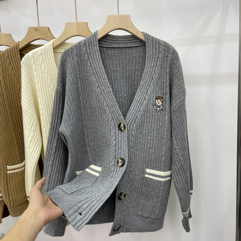 Mid-Length Embroidered Sweater for Women
