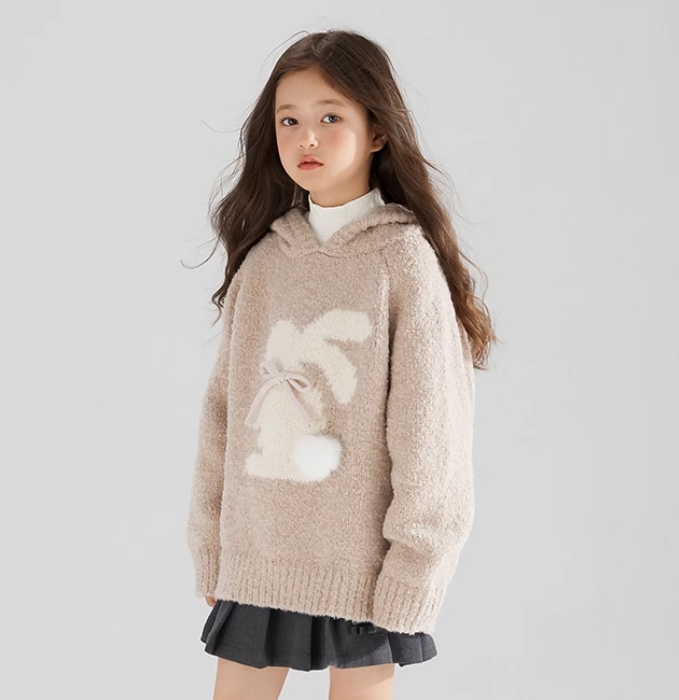 Girls' Cartoon Pullover Sweater