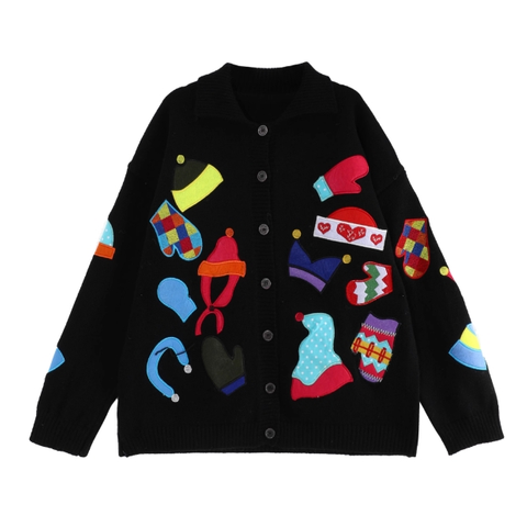 Christmas Cartoon Patch Sweater
