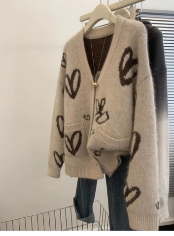 V-neck Embroidered Sweater for Women