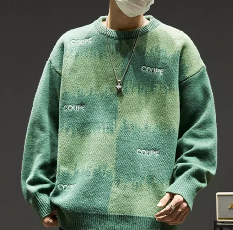 Men's Embroidered Casual Sweater