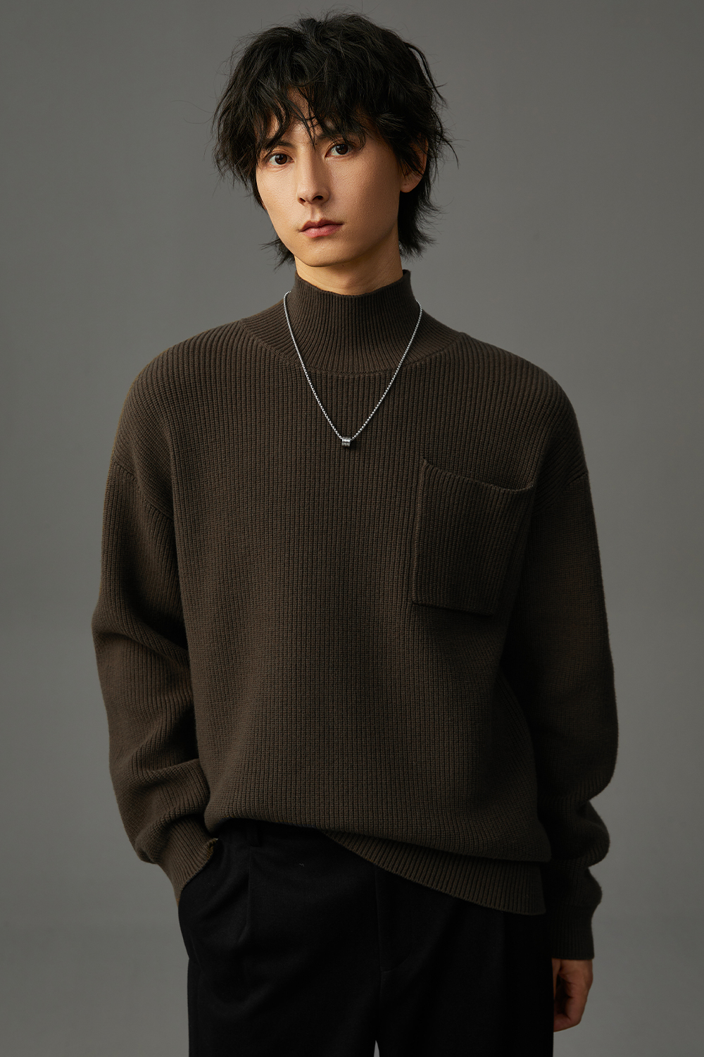 Designer Men's Turtleneck Sweater