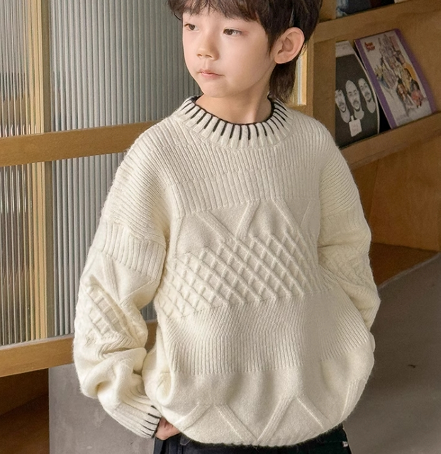 Boys' Winter Pullover Knitted Sweater