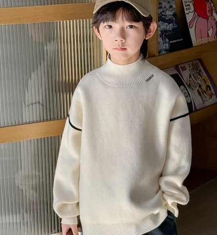 Boys' Winter Half-turtleneck Sweater