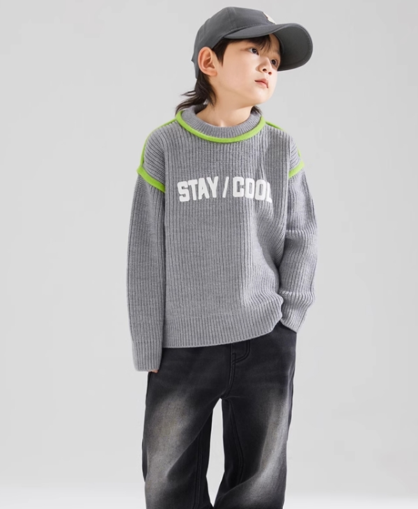 Boys' Three-dimensional Printed Sweater