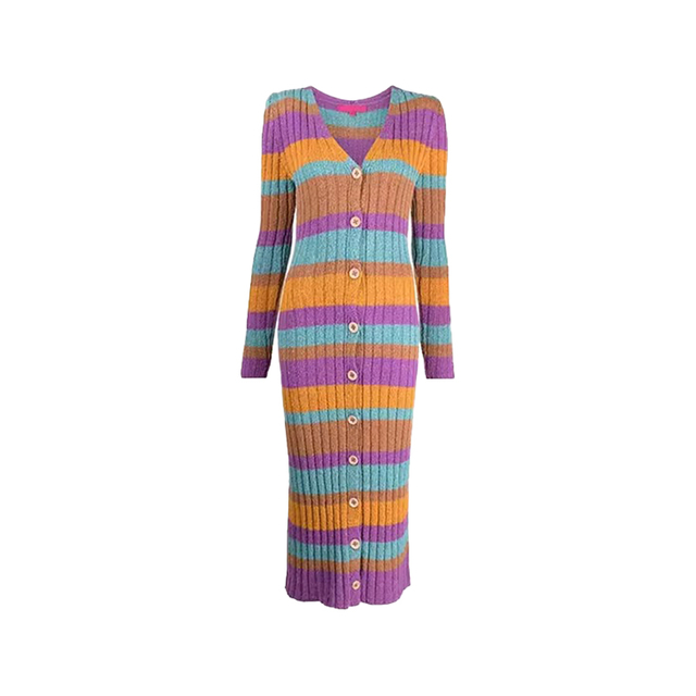 Colorful Striped Knitted Dress
