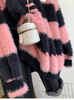 Pink Striped Pullover Sweater for Women