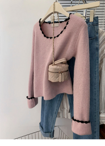 Pink Knitted Ladies Sweater
