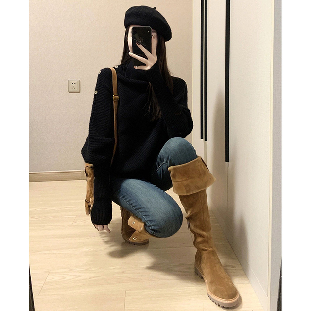 Black Loose Sweater for Women