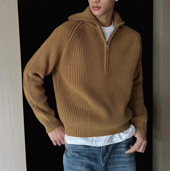 Men's Brown Woolen Sweater