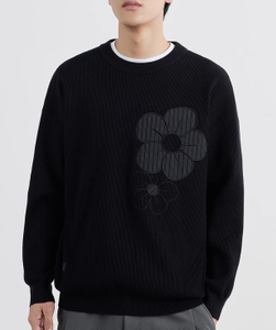 Men's Floral Embroidered Sweater